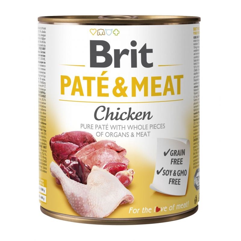 BRIT Paté & Meat Chicken - wet dog food - 800g