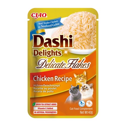 INABA CAT Dashi Delights Delicate Flakes Chicken - cat treat - 40g INABA CAT Dashi Delights Delicate Flakes Chicken - cat treat - 40g