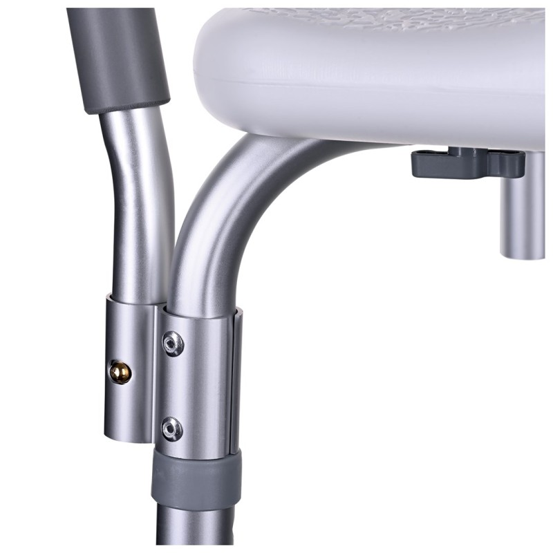 Shower chair with backrest and armrests