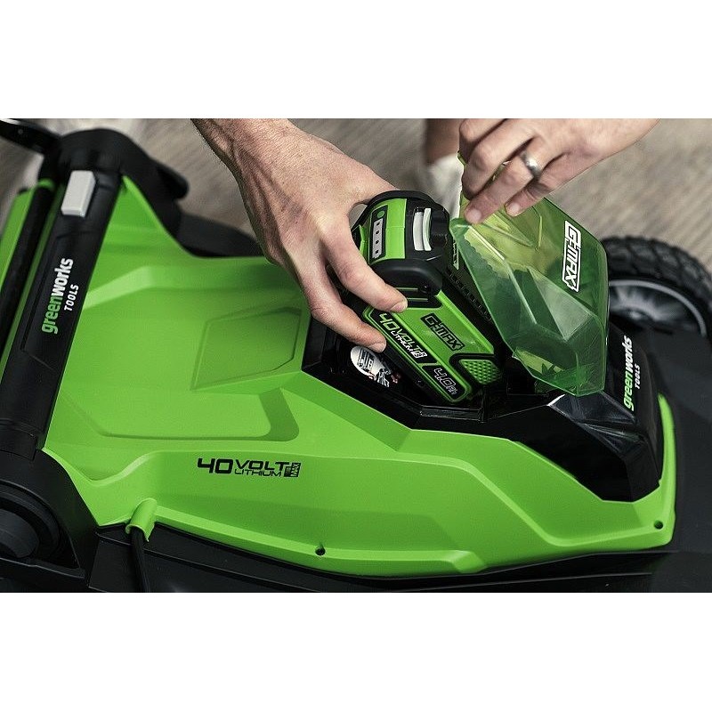 Cordless mower 40V 4Ah 41 cm Greenworks G40LM41K4 - 2504707UB