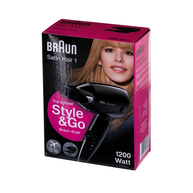 Braun HD130 hair dryer 1200 W Black Braun HD130 hair dryer 1200 W Black