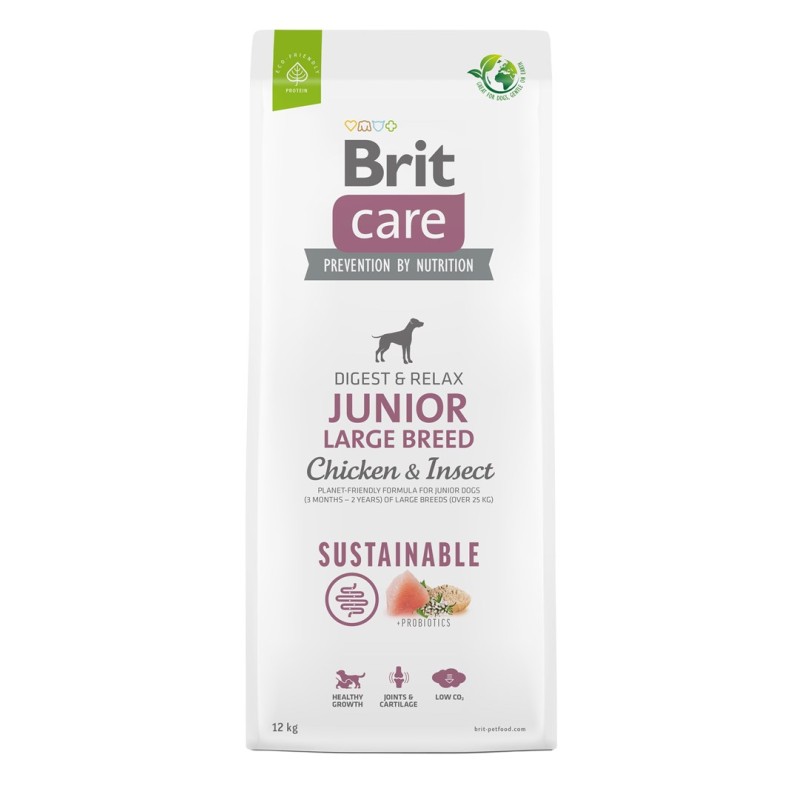 BRIT Care Dog Sustainable Junior Large Breed Chicken & Insect - dry dog food - 12 kg