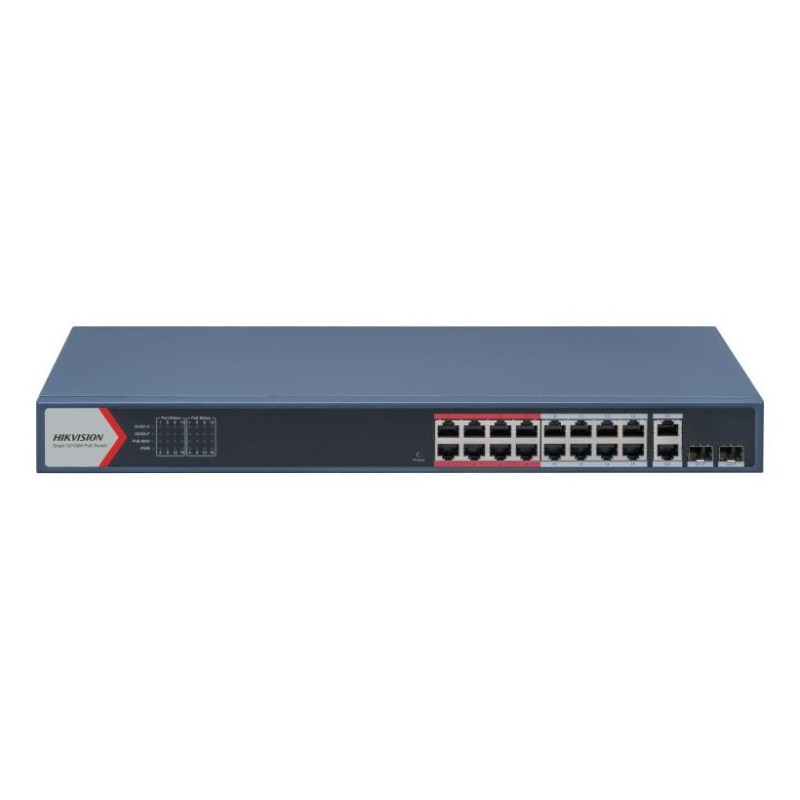 Hikvision DS-3E1318P-EI network switch Managed Fast Ethernet (10/100) Power over Ethernet (PoE) 1U Blue Hikvision DS-3E1318P-EI network switch Managed Fast Ethernet (10/100) Power over Ethernet (PoE) 1U Blue