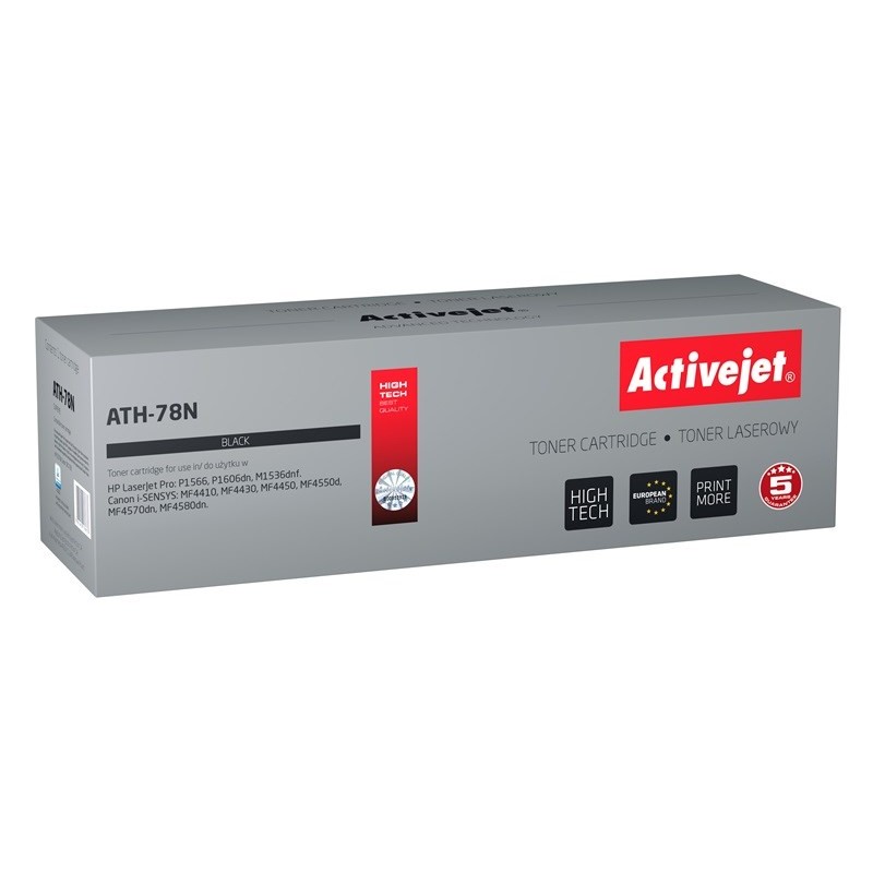 Activejet ATH-78N Toner (replacement for HP 78A CE278A, Canon CRG-728; Supreme; 2500 pages; black)