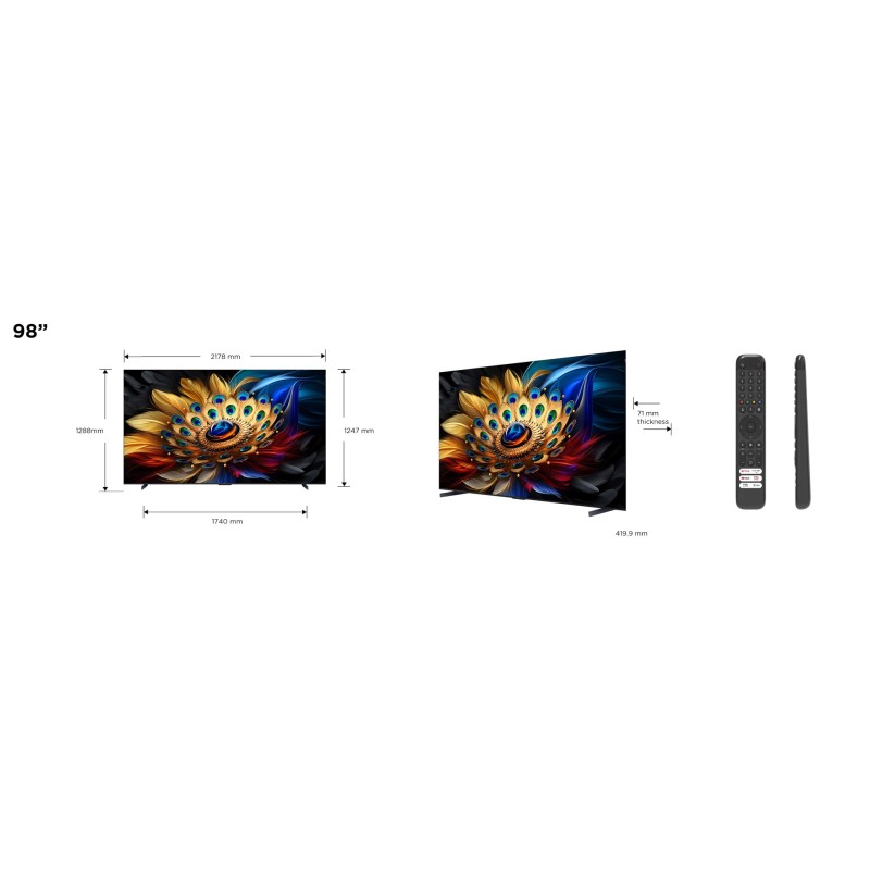 TCL C65 Serie C6 Smart TV QLED 4K 98 TCL C65 Serie C6 Smart TV QLED 4K 98