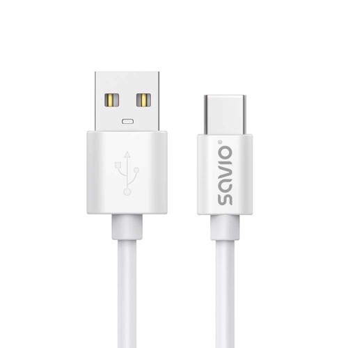 USB cable 2 m USB 2.0, USB A - USB C White SAVIO CL-168 USB cable 2 m USB 2.0, USB A - USB C White SAVIO CL-168