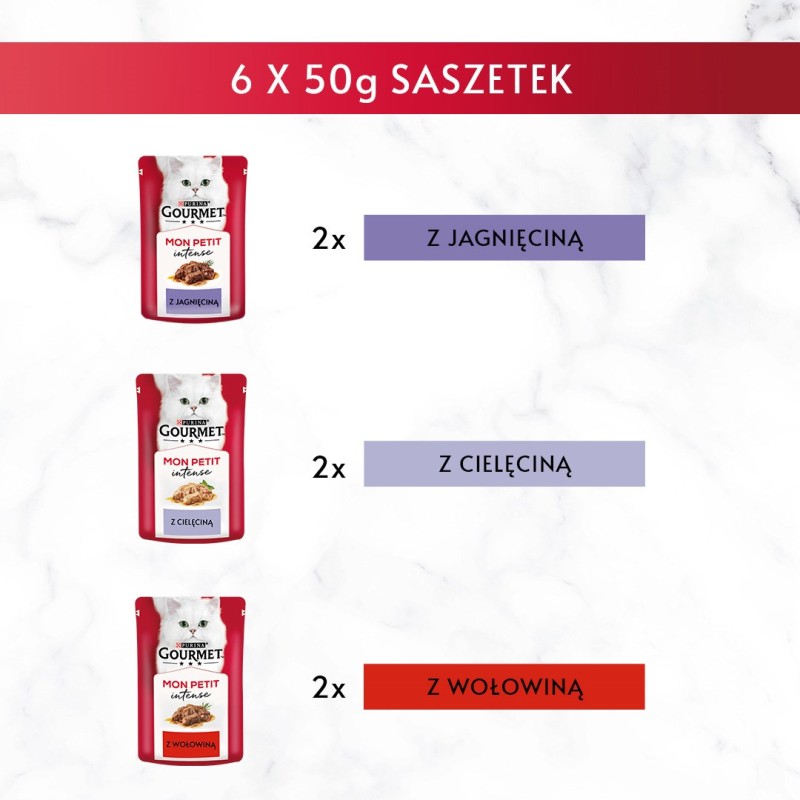 GOURMET Mon Petit Meat Mix - wet cat food - 6 x 50 g GOURMET Mon Petit Meat Mix - wet cat food - 6 x 50 g