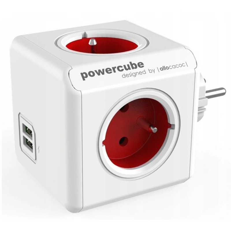 Allocacoc PowerCube Original USB Type E power extension 4 AC outlet(s) Indoor Red Allocacoc PowerCube Original USB Type E power extension 4 AC outlet(s) Indoor Red