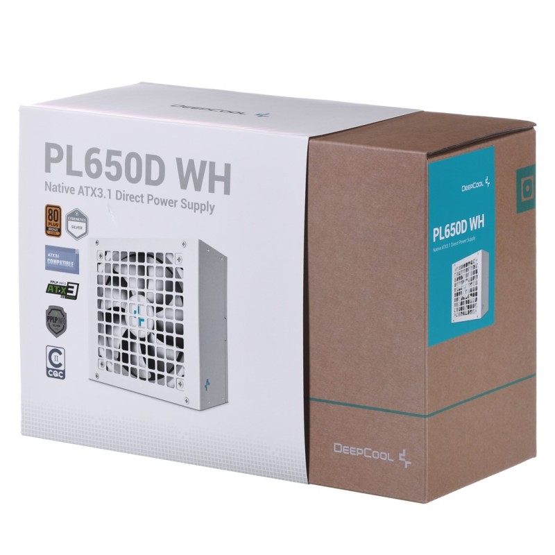DeepCool PL650D power supply unit 650 W 20+4 pin ATX ATX White DeepCool PL650D power supply unit 650 W 20+4 pin ATX ATX White