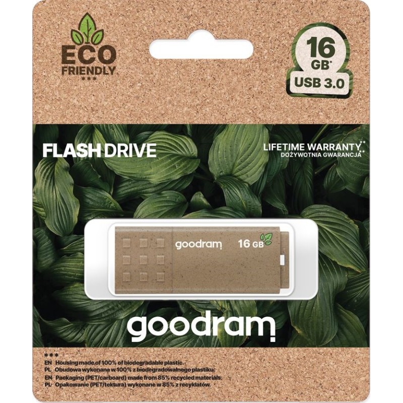 GOODRAM FLASHDRIVE 16 GB ECO FRIENDLY USB 3.0 RE GOODRAM FLASHDRIVE 16 GB ECO FRIENDLY USB 3.0 RE