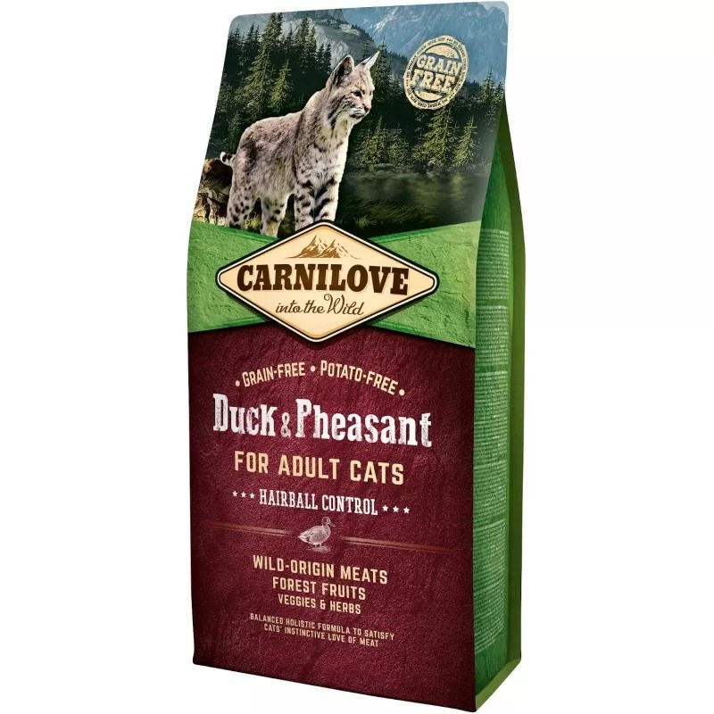 CARNILOVE Duck & Pheasant Hairball Control - dry cat food - 6kg CARNILOVE Duck & Pheasant Hairball Control - dry cat food - 6kg