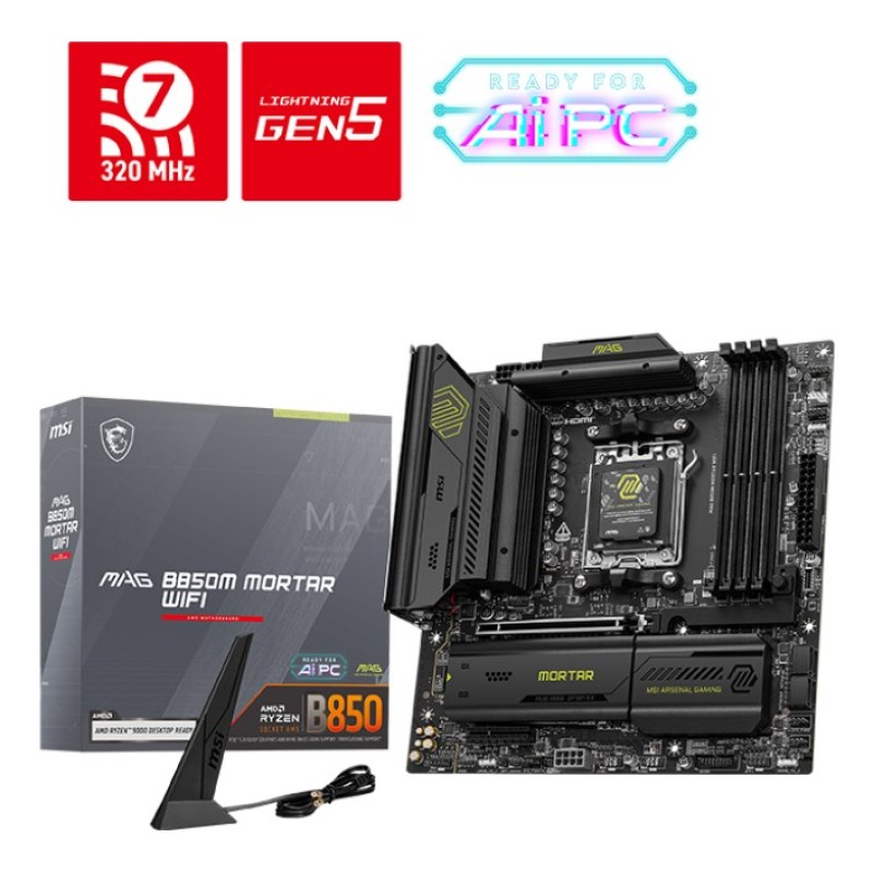 MSI MAG B850M MORTAR WIFI motherboard AMD B850 Socket AM5 micro ATX