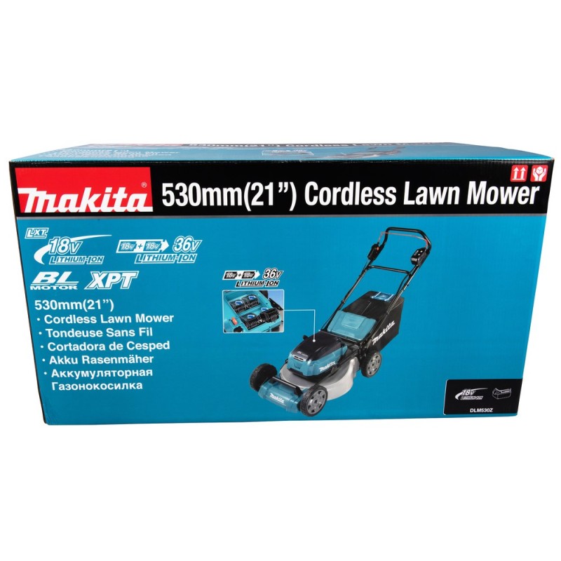 Makita DLM530Z lawn mower Walk behind lawn mower Battery Black, Blue Makita DLM530Z lawn mower Walk behind lawn mower Battery Black, Blue