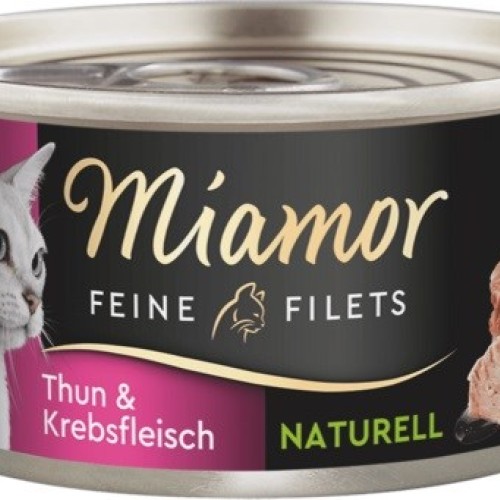 MIAMOR Feine Filets Naturell Tuna with crab - wet cat food - 80g MIAMOR Feine Filets Naturell Tuna with crab - wet cat food - 80g
