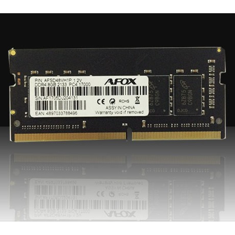 AFOX AFSD48VH1P 8GB DDR4 2133MHz SODIMM module AFOX AFSD48VH1P 8GB DDR4 2133MHz SODIMM module