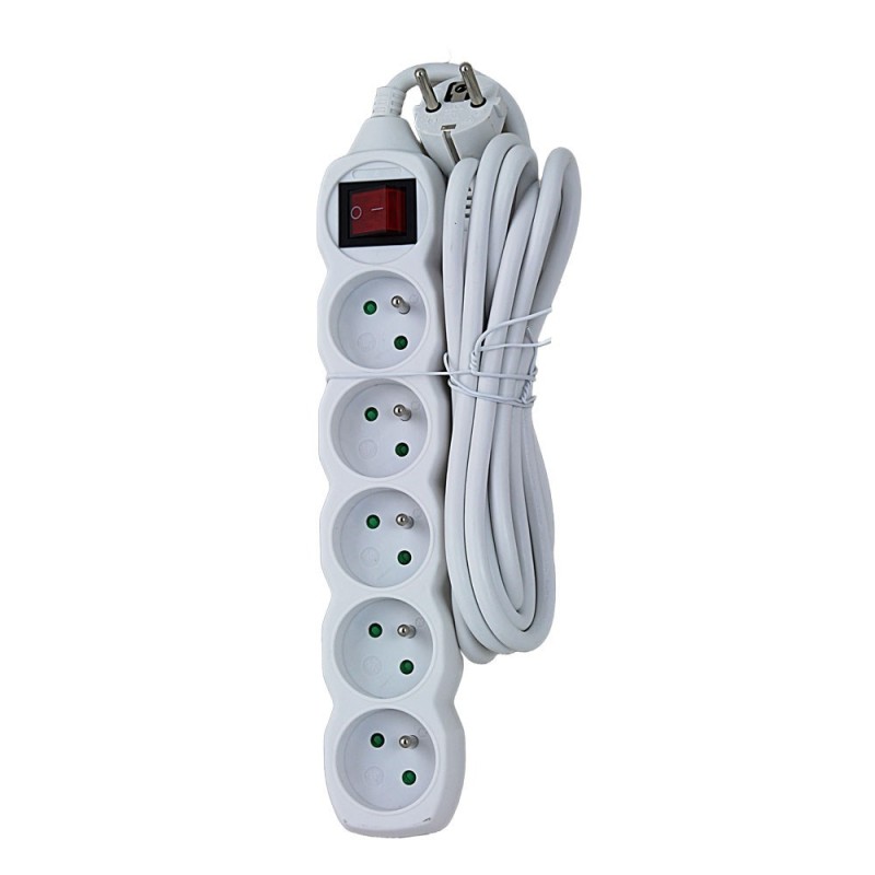 Esperanza ELK215W Power strip 5GN/3M White Esperanza ELK215W Power strip 5GN/3M White