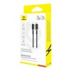 Baseus Dura Type C fast charging cable for iP 20 W 2 m Black, Gold Baseus Dura Type C fast charging cable for iP 20 W 2 m Black, Gold