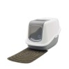 SAVIC Nestor White-Grey - Covered Cat Litter Box - 56x39x38.5 cm - 1 pc SAVIC Nestor White-Grey - Covered Cat Litter Box - 56x39x38.5 cm - 1 pc