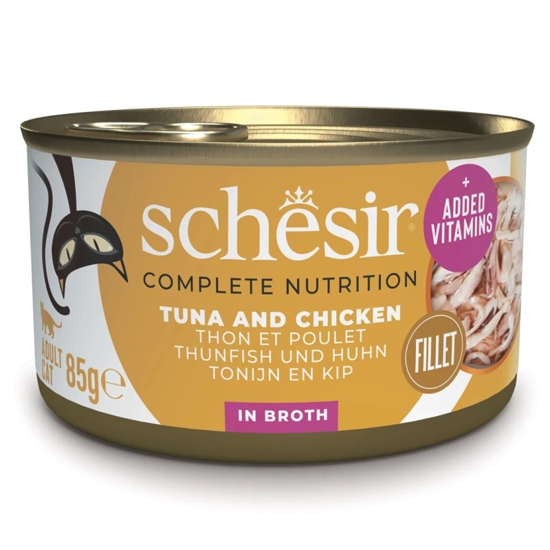 SCHESIR in cooking water Tuna with chicken and rice - wet cat food - 85 g SCHESIR in cooking water Tuna with chicken and rice - wet cat food - 85 g