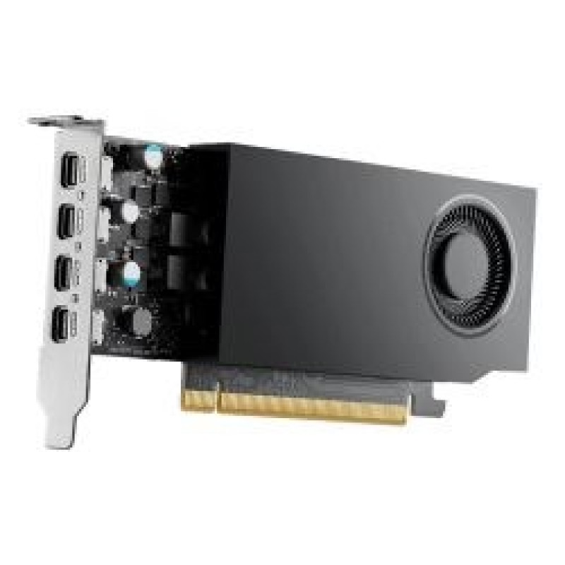 PNY NVIDIA A1000 8GB GDDR6 128-BIT, LOW PROFILE, PCIE 4.0 X8, SINGLE SLOT, 4 X MINI DISPLAYPORT 1.4A, 50W, LP BRACKET, SMALL BOX PNY NVIDIA A1000 8GB GDDR6 128-BIT, LOW PROFILE, PCIE 4.0 X8, SINGLE SLOT, 4 X MINI DISPLAYPORT 1.4A, 50W, LP BRACKET, SMALL BOX