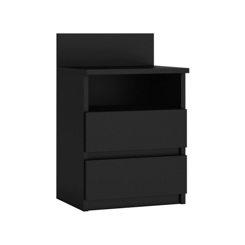 Topeshop M1 CZARNA MAT nightstand/bedside table 2 drawer(s) Black Topeshop M1 CZARNA MAT nightstand/bedside table 2 drawer(s) Black