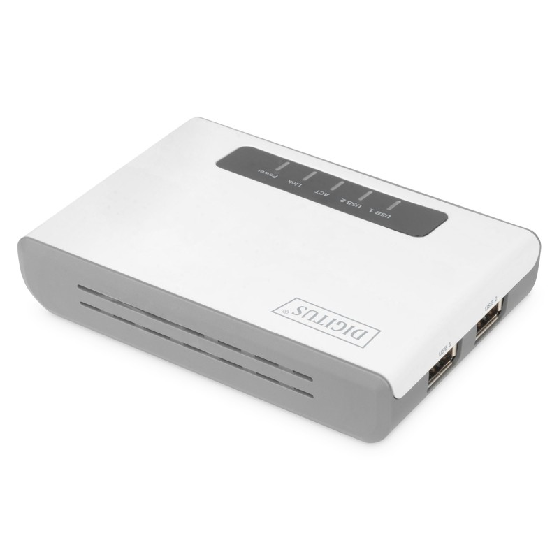 Digitus 2 Port USB 2.0 Wireless Multi-Functional Network Server, 300 Mbps Digitus 2 Port USB 2.0 Wireless Multi-Functional Network Server, 300 Mbps