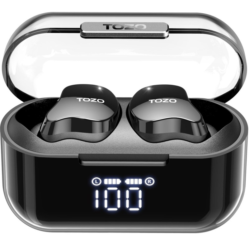 TOZO T18 CRYSTAL BUDS True Wireless Stereo (TWS) In-Ear USB Type-C Bluetooth Headset Black TOZO T18 CRYSTAL BUDS True Wireless Stereo (TWS) In-Ear USB Type-C Bluetooth Headset Black