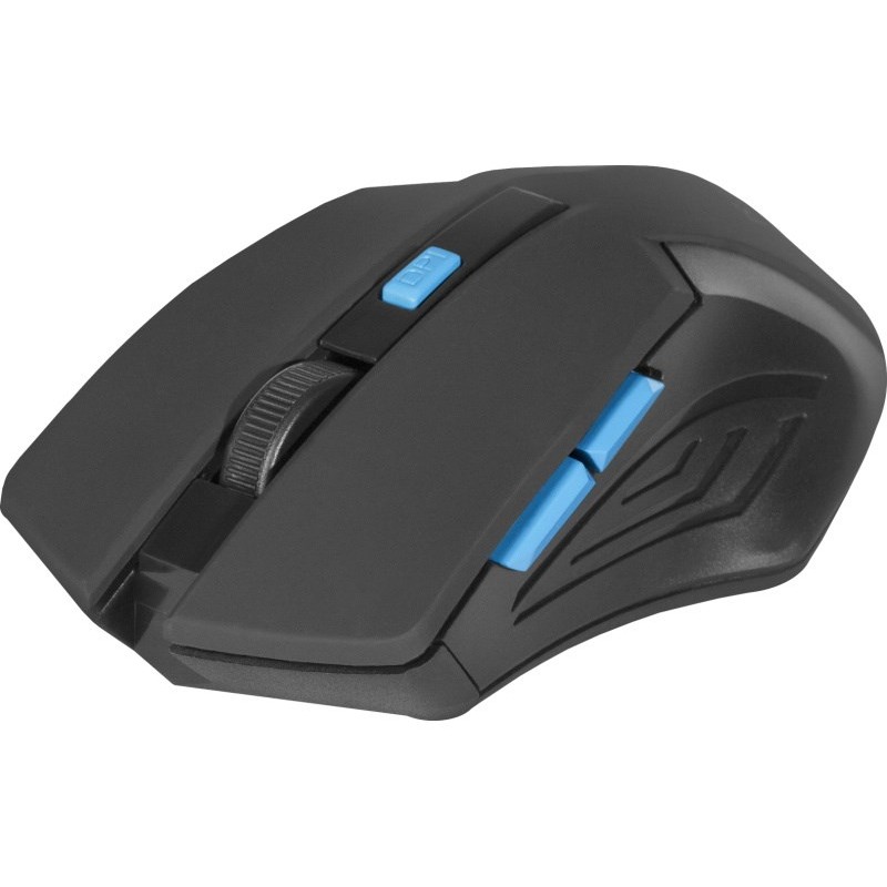 MOUSE DEFENDER ACCURA MM-275 RF BLACK-BLUE OPTICAL 1600DPI 6P