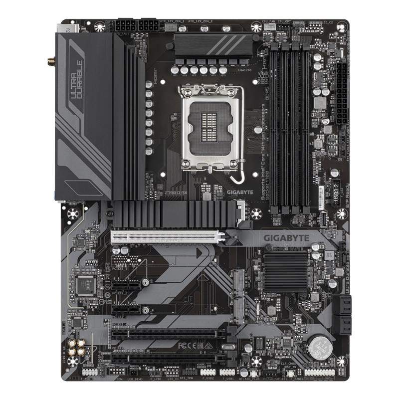 GIGABYTE Z790 D AX Motherboard - Supports Intel Core 14th Gen CPUs, 12+1+1 Phases Digital VRM, up to 7600MHz DDR5 (OC), 3xPCIe 4.0 M.2, Wi-Fi 6E, 2.5GbE LAN, USB 3.2 Gen 2 GIGABYTE Z790 D AX Motherboard - Supports Intel Core 14th Gen CPUs, 12+1+1 Phases Digital VRM, up to 7600MHz DDR5 (OC), 3xPCIe 4.0 M.2, Wi-Fi 6E, 2.5GbE LAN, USB 3.2 Gen 2