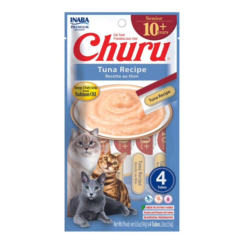 INABA Churu Senior Tuna Recipe - cat treats - 4x14g INABA Churu Senior Tuna Recipe - cat treats - 4x14g