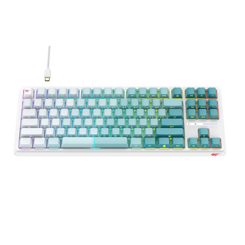 Havit KB901L - gaming keyboard (white and green) Havit KB901L - gaming keyboard (white and green)