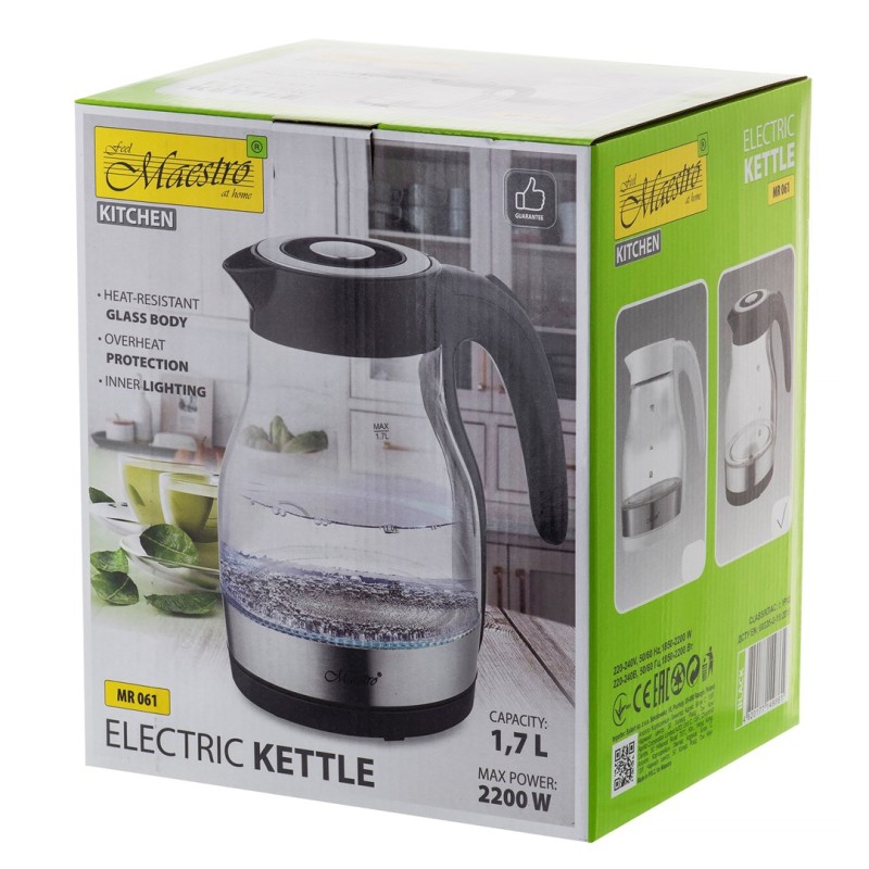 ELECTRIC KETTLE MAESTRO MR-061 BLACK ELECTRIC KETTLE MAESTRO MR-061 BLACK