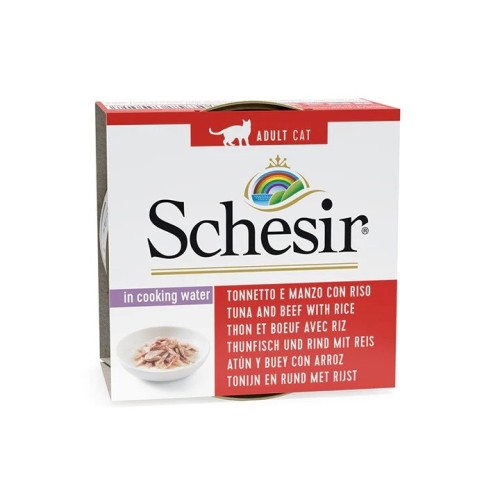 SCHESIR in cooking water Tuna with beef and rice - wet cat food - 85 g SCHESIR in cooking water Tuna with beef and rice - wet cat food - 85 g