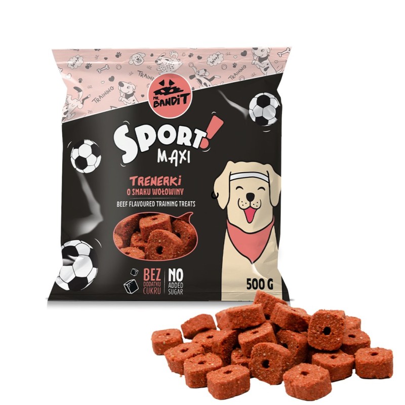 VET EXPERT MR. BANDIT Sport Maxi Trainers with beef flavor - dog treat - 500 g VET EXPERT MR. BANDIT Sport Maxi Trainers with beef flavor - dog treat - 500 g