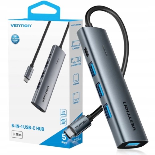Hub 5v1 USB-C 3.0 Vention 0.15m
