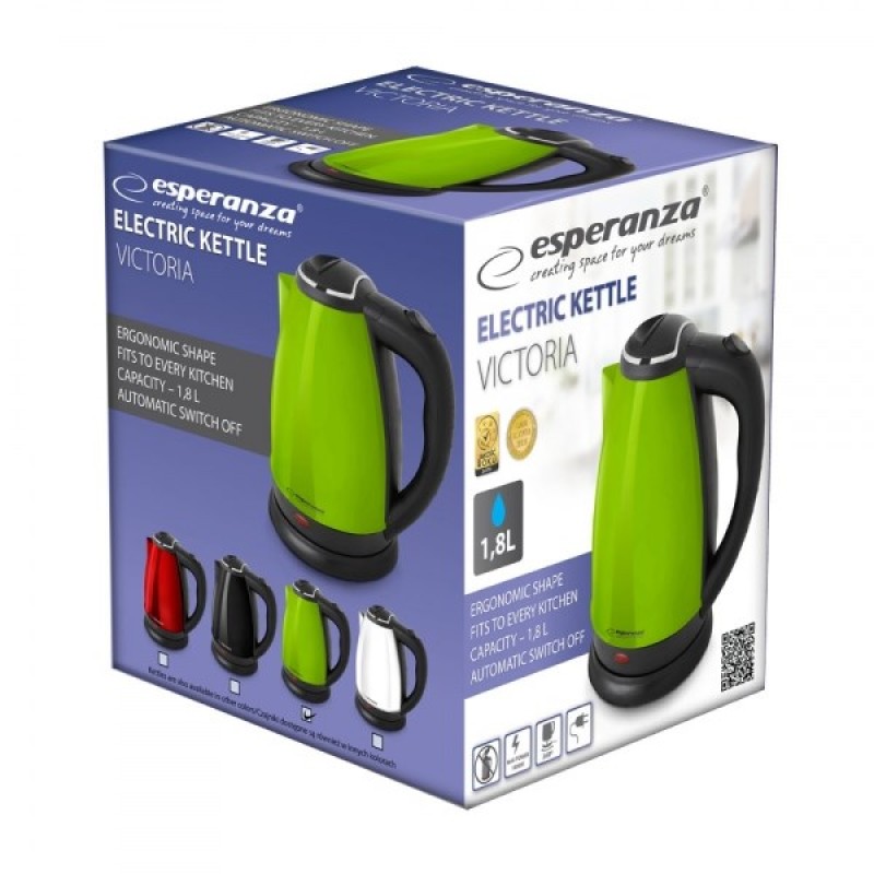 Esperanza EKK113G electric kettle 1.8 L 1800 W Black, Green Esperanza EKK113G electric kettle 1.8 L 1800 W Black, Green