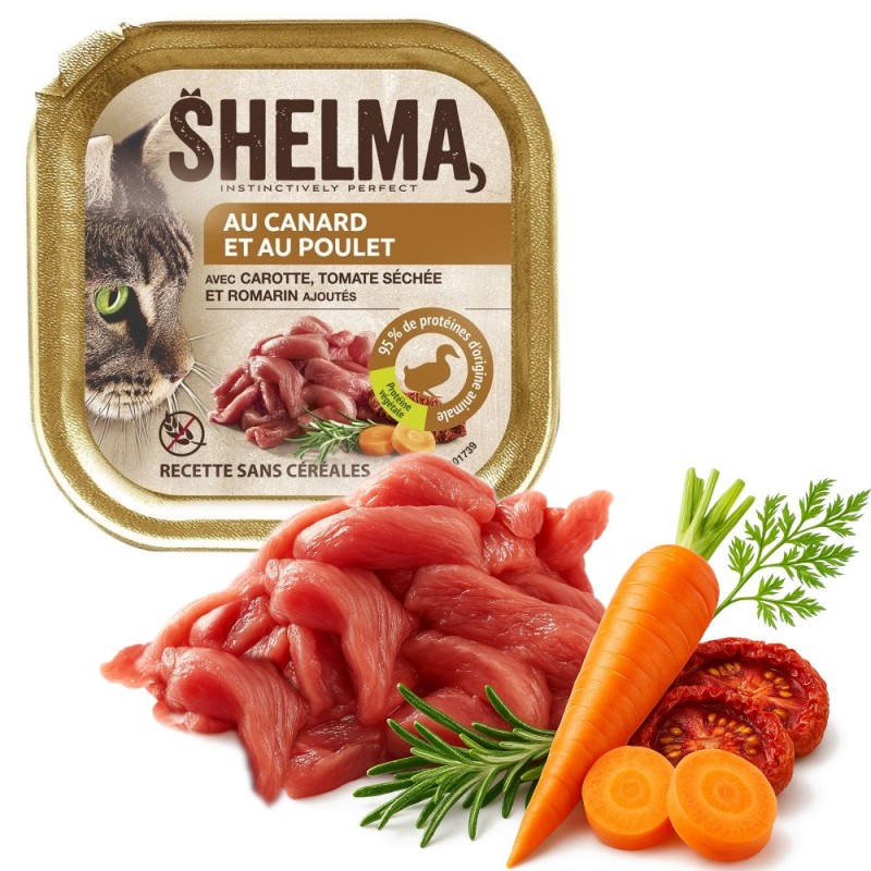 SHELMA Duck and chicken pate - wet cat food - 100g SHELMA Duck and chicken pate - wet cat food - 100g