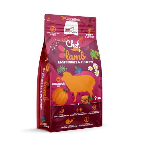 SYTA MICHA Chef Puppy Lamb, raspberries and pumpkin - dry dog food - 9kg SYTA MICHA Chef Puppy Lamb, raspberries and pumpkin - dry dog food - 9kg