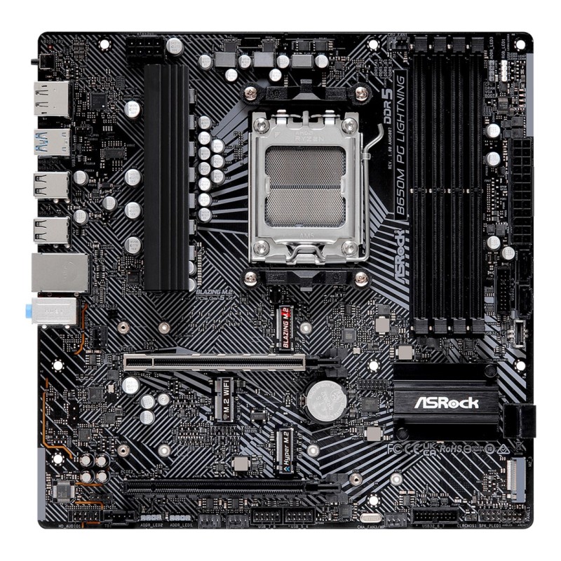 Asrock B650M PG Lightning AMD B650 Socket AM5 micro ATX Asrock B650M PG Lightning AMD B650 Socket AM5 micro ATX
