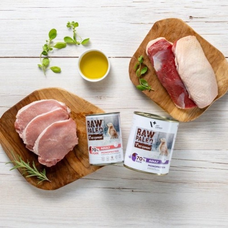 RAW PALEO Adult Monoprotein Pork - wet dog food - 800 g RAW PALEO Adult Monoprotein Pork - wet dog food - 800 g