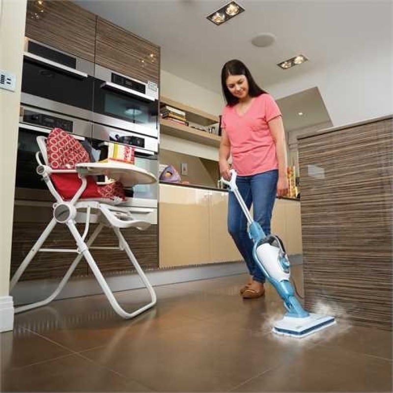 Black & Decker 9IN1 Steam-mop Upright steam cleaner 0.5 L Turquoise,White 1300 W Black & Decker 9IN1 Steam-mop Upright steam cleaner 0.5 L Turquoise,White 1300 W