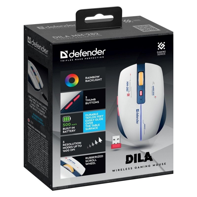WIRELESS MOUSE DEFENDER DILA MM-282 RF 1800dpi 6P WIRELESS MOUSE DEFENDER DILA MM-282 RF 1800dpi 6P