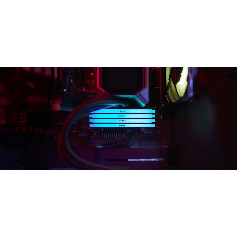 Kingston Technology FURY Beast 32GB 3200MT/s DDR4 CL16 DIMM (Kit of 2) RGB Kingston Technology FURY Beast 32GB 3200MT/s DDR4 CL16 DIMM (Kit of 2) RGB