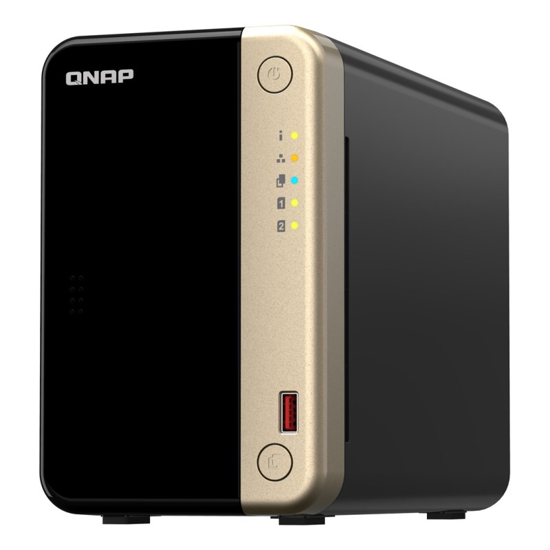 QNAP TS-264 NAS Tower Intel® Celeron® N5095 8 GB QNAP QTS Black, Gold QNAP TS-264 NAS Tower Intel® Celeron® N5095 8 GB QNAP QTS Black, Gold