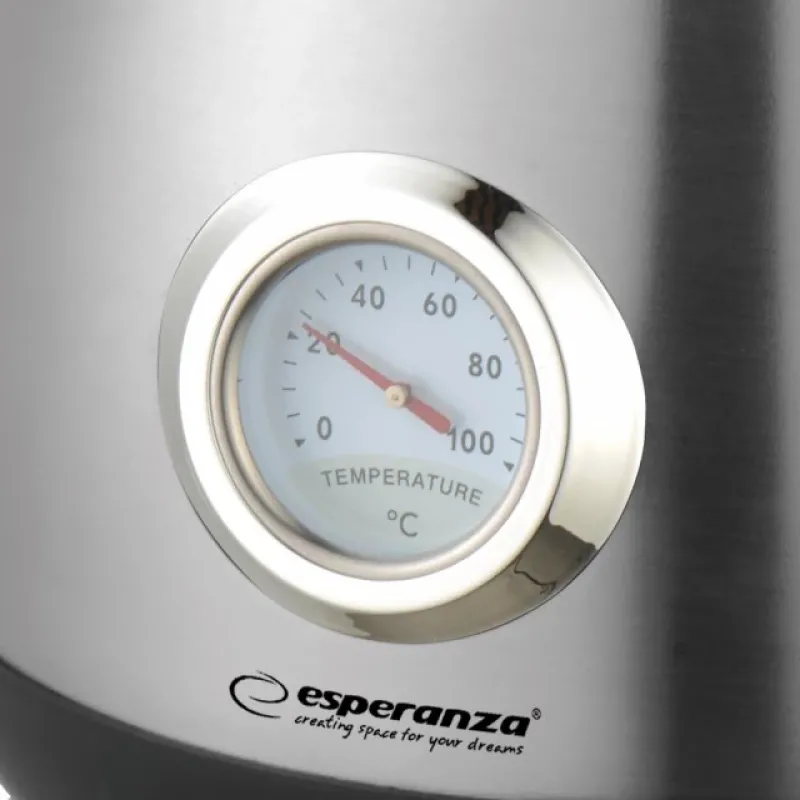Esperanza EKK029 Electric kettle with a thermometer 1.7 L 2200 W Inox Esperanza EKK029 Electric kettle with a thermometer 1.7 L 2200 W Inox