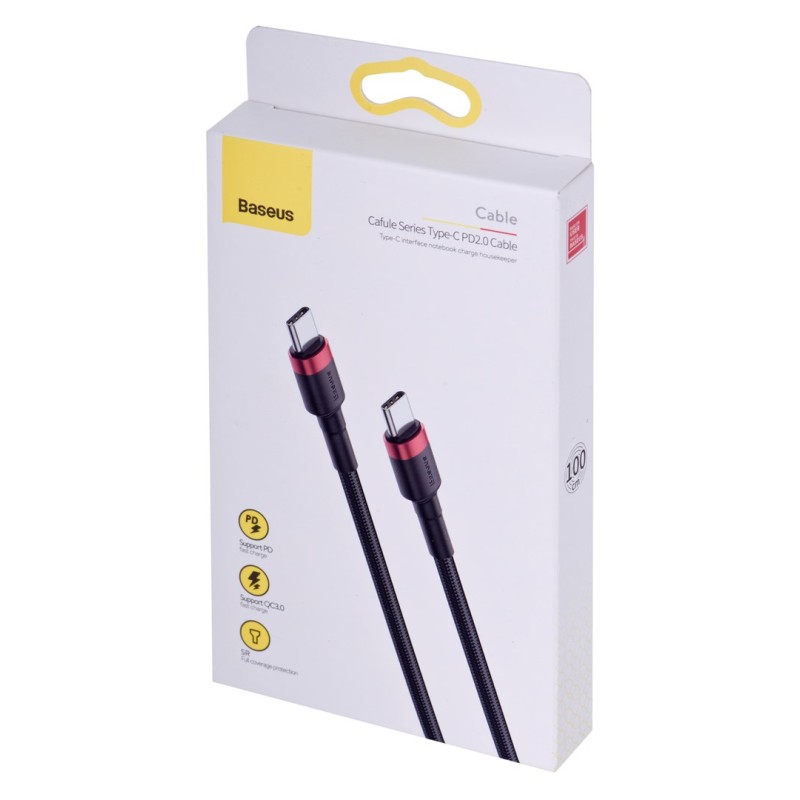 Baseus CATKLF-G91 USB cable 1 m USB C Black Baseus CATKLF-G91 USB cable 1 m USB C Black