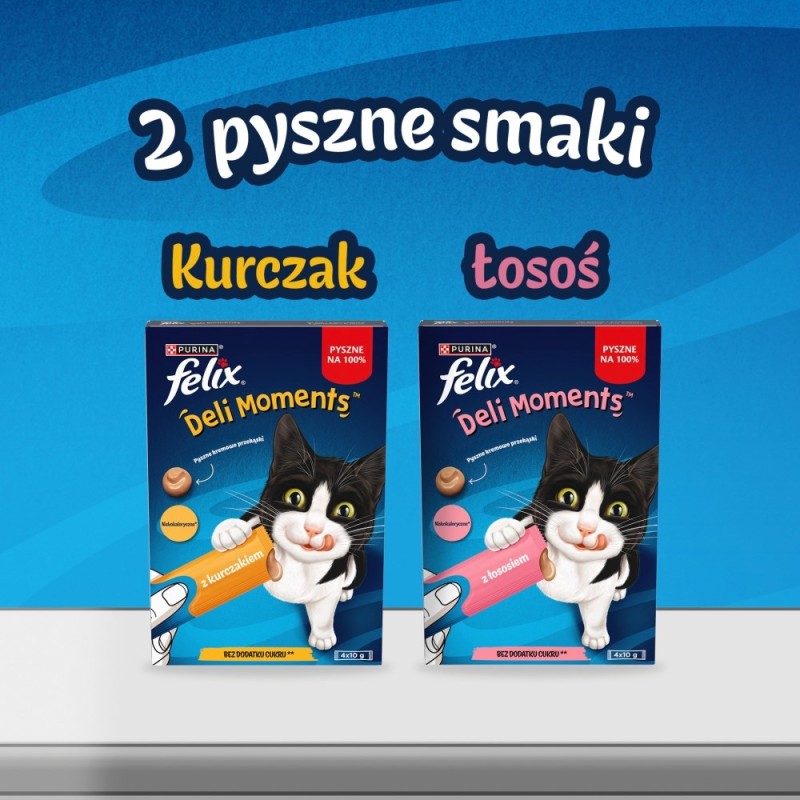 PURINA Felix Deli Moments Chicken - cat treats - 4x10g PURINA Felix Deli Moments Chicken - cat treats - 4x10g