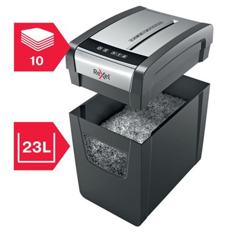 Rexel Momentum X410-SL paper shredder Cross shredding Black, Grey Rexel Momentum X410-SL paper shredder Cross shredding Black, Grey
