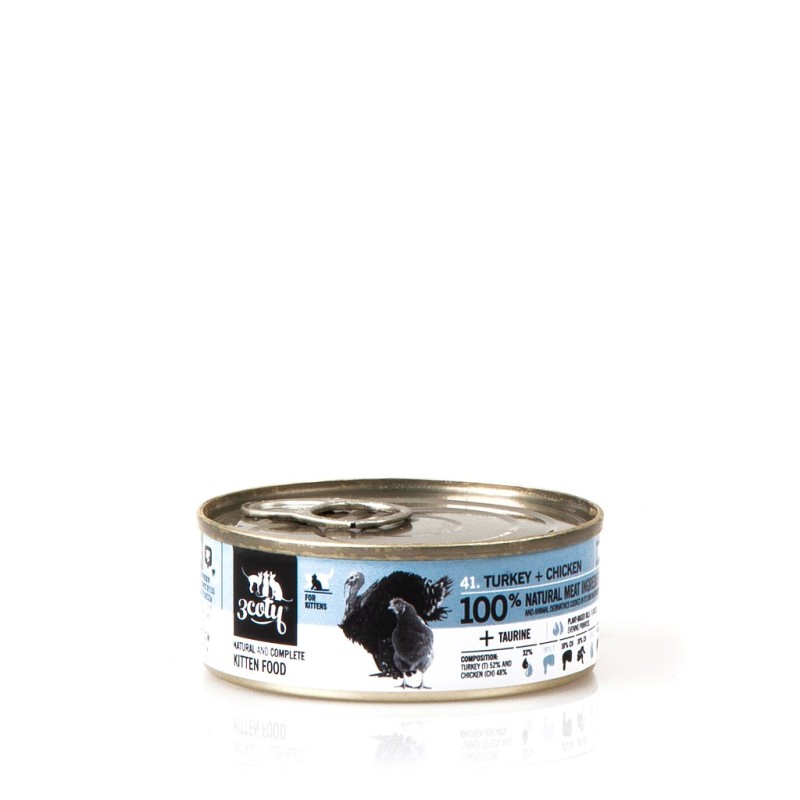 3COTY Turkey with chicken For kittens - wet cat food - 80g 3COTY Turkey with chicken For kittens - wet cat food - 80g