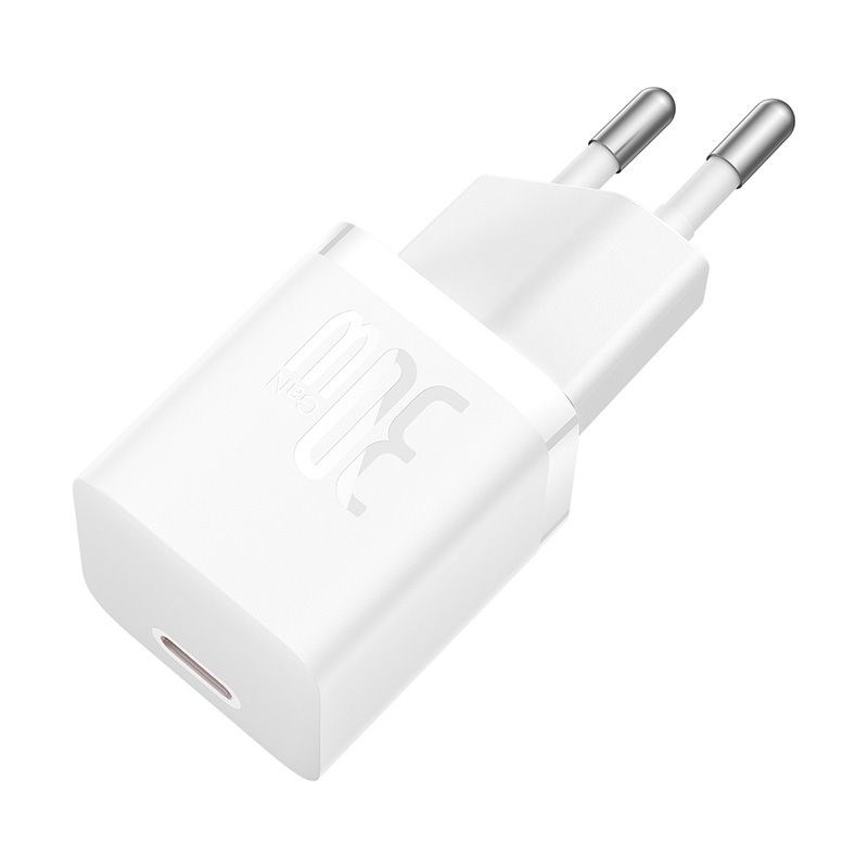 Baseus P10110902213-01 USB-C GaN5 mini 30W mains charger White Baseus P10110902213-01 USB-C GaN5 mini 30W mains charger White